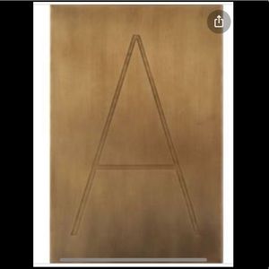 Brass Letter Wall Art - Letter A. New.
